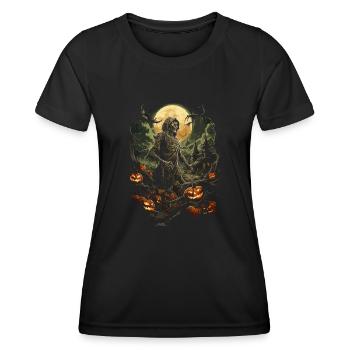 Zombie Apocalypse Gruselige Halloween Zombies - Frauen Funktions-T-Shirt - Schwarz - Vorne - AI Model Female 172 light (172cm)