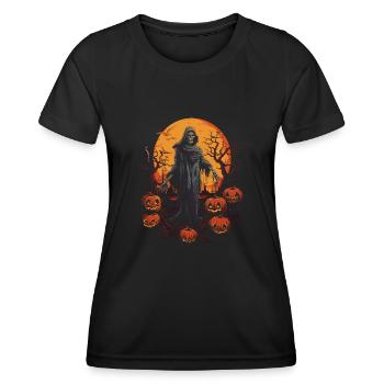 Zombie Apocalypse Gruselige Halloween Zombies - Frauen Funktions-T-Shirt - Schwarz - Vorne - AI Model Female 172 light (172cm)