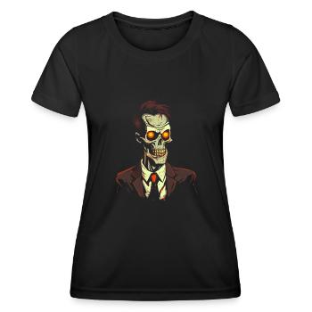 Zombie Apocalypse Gruselige Halloween Zombies - Frauen Funktions-T-Shirt - Schwarz - Vorne - AI Model Female 172 light (172cm)