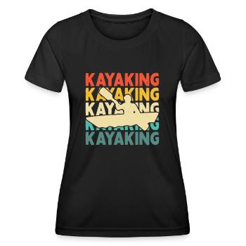 Kajak Kajakfahrer Kajaker - Frauen Funktions-T-Shirt - Schwarz - Vorne - AI Model Female 172 light (172cm)