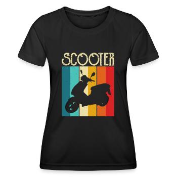 Roller Rollerfahrer Motorroller - Frauen Funktions-T-Shirt - Schwarz - Vorne - AI Model Female 172 light (172cm)