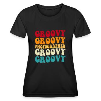 Fotograf - Frauen Funktions-T-Shirt - Schwarz - Vorne - AI Model Female 172 light (172cm)