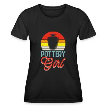 Poterie Poterie Poterie - T-shirt sport Femme - noir - Devant - AI Model Female 172 light (172cm)