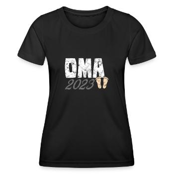 Oma 2023 - Frauen Funktions-T-Shirt - Schwarz - Vorne - AI Model Female 172 light (172cm)