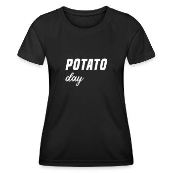 Journée de la pomme de terre - T-shirt sport Femme - noir - Devant - AI Model Female 172 light (172cm)