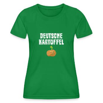 Deutsche Kartoffel - Frauen Funktions-T-Shirt - Kelly Green - Vorne - AI Model Female 172 dark (172cm)