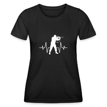 Soldier heartbeat - Women's Functional T-Shirt - black - Front - AI Model Female 172 light (172cm)