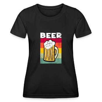 Beer Retro - Women's Functional T-Shirt - black - Front - AI Model Female 172 light (172cm)