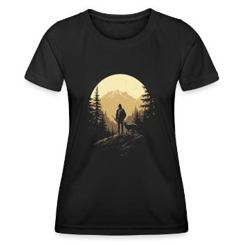 Ready for the hunting season Deer hunting for hunters - Women's Functional T-Shirt - black - Front - AI Model Female 172 light (172cm)