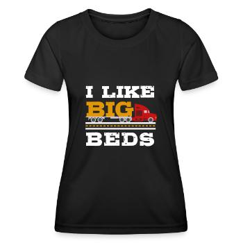 Camion Machine à plateau Véhicule cargo - T-shirt sport Femme - noir - Devant - AI Model Female 172 light (172cm)