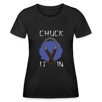 Ninja Weapons Ninjutsu Japan Martial Arts Karate - Women's Functional T-Shirt - black - Front - AI Model Female 172 light (172cm)
