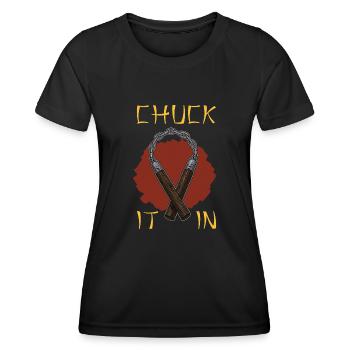 Ninja Weapons Ninjutsu Japan Martial Arts Karate - Women's Functional T-Shirt - black - Front - AI Model Female 172 light (172cm)