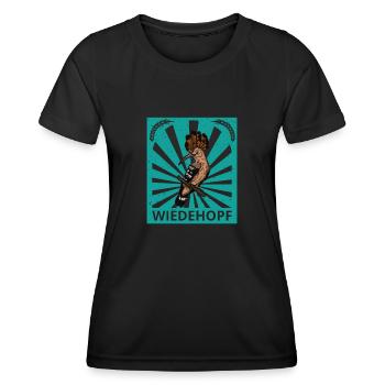 Ornithologe Vogel Wald Wiedehopf Garten Singvogel - Frauen Funktions-T-Shirt - Schwarz - Vorne - AI Model Female 172 light (172cm)