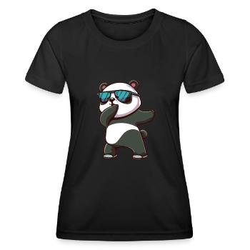 Panda Dabbing Panda Pandas Panda Baby - Frauen Funktions-T-Shirt - Schwarz - Vorne - AI Model Female 172 light (172cm)