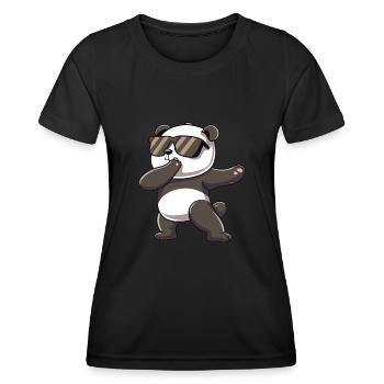 Panda Dabbing Panda Pandas Panda Baby - Frauen Funktions-T-Shirt - Schwarz - Vorne - AI Model Female 172 light (172cm)