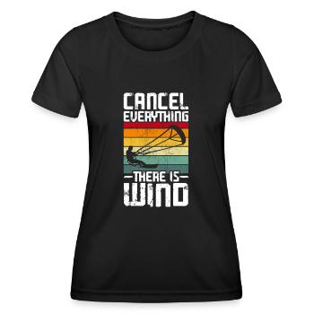 Kitesurf Kitesurfer Kiteboard - T-shirt sport Femme - noir - Devant - AI Model Female 172 light (172cm)