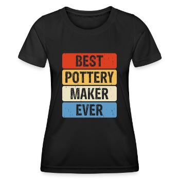 Töpfern Töpferei Töpfer - Frauen Funktions-T-Shirt - Schwarz - Vorne - AI Model Female 172 light (172cm)