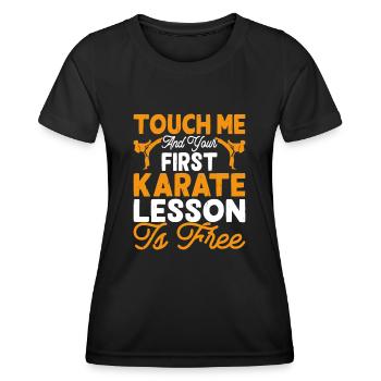 Karate - Frauen Funktions-T-Shirt - Schwarz - Vorne - AI Model Female 172 light (172cm)