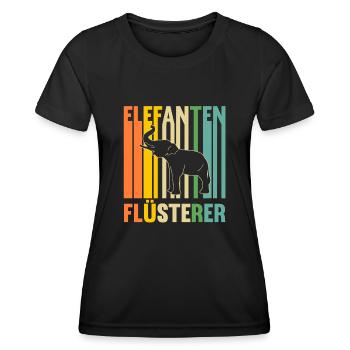 Elefant Elefanten - Frauen Funktions-T-Shirt - Schwarz - Vorne - AI Model Female 172 light (172cm)