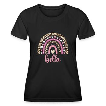 Bella Regenbogen Name Geburtstag Bella - Frauen Funktions-T-Shirt - Schwarz - Vorne - AI Model Female 172 light (172cm)