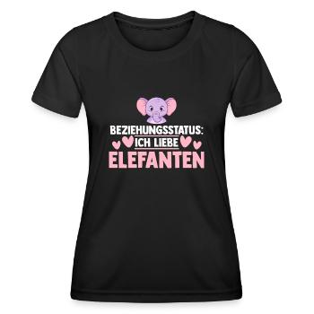 Elefant Elefanten - Frauen Funktions-T-Shirt - Schwarz - Vorne - AI Model Female 172 light (172cm)