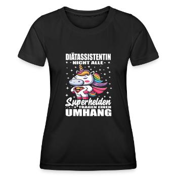 Diätassistentin Nicht Alle Superhelden Umhang - Frauen Funktions-T-Shirt - Schwarz - Vorne - AI Model Female 172 light (172cm)