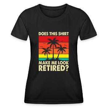 Pensioner pension - Women's Functional T-Shirt - black - Front - AI Model Female 172 light (172cm)