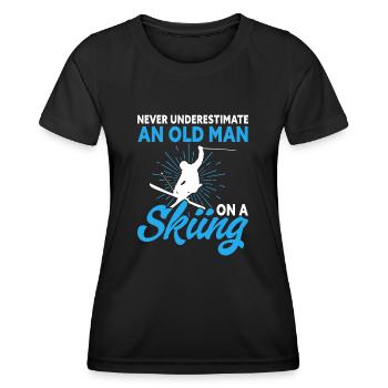 Ski Ski Skieurs - T-shirt sport Femme - noir - Devant - AI Model Female 172 light (172cm)