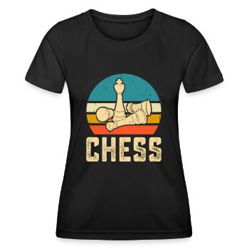 Schach - Frauen Funktions-T-Shirt - Schwarz - Vorne - AI Model Female 172 light (172cm)