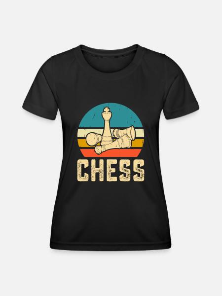 Schach - Frauen Funktions-T-Shirt - Schwarz