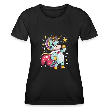 Unicorn Superhero Unicorns Unicorn Baby Unicorn - Women's Functional T-Shirt - black - Front - AI Model Female 172 light (172cm)
