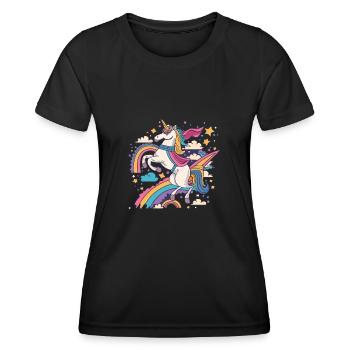 Unicorn Superhero Unicorns Unicorn Baby Unicorn - Women's Functional T-Shirt - black - Front - AI Model Female 172 light (172cm)
