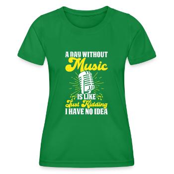Singing Singer - Women's Functional T-Shirt - kelly green - Front - AI Model Female 172 dark (172cm)