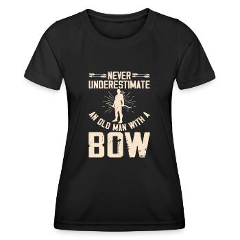 Bogenschütze Bogenschießen - Frauen Funktions-T-Shirt - Schwarz - Vorne - AI Model Female 172 light (172cm)