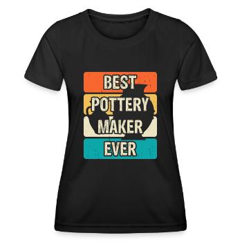 Töpfern Töpferei Töpfer - Frauen Funktions-T-Shirt - Schwarz - Vorne - AI Model Female 172 light (172cm)
