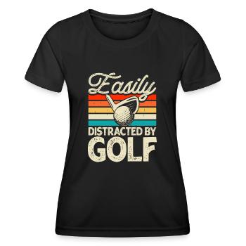 Golf Golfer - Frauen Funktions-T-Shirt - Schwarz - Vorne - AI Model Female 172 light (172cm)