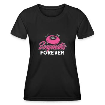 soap soap making soap maker soap boiler - Women's Functional T-Shirt - black - Front - AI Model Female 172 light (172cm)