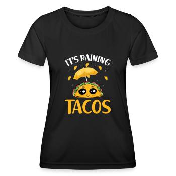 Rains Tacos Mexican Food Taco Tuesday - Women's Functional T-Shirt - black - Front - AI Model Female 172 light (172cm)