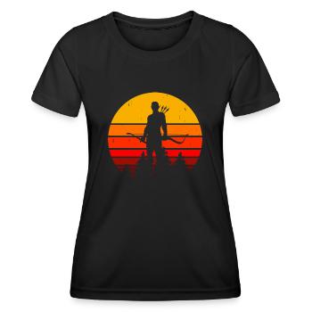 Bogenschütze Bogenschießen - Frauen Funktions-T-Shirt - Schwarz - Vorne - AI Model Female 172 light (172cm)