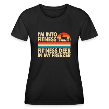 Jagen Jäger - Frauen Funktions-T-Shirt - Schwarz - Vorne - AI Model Female 172 light (172cm)