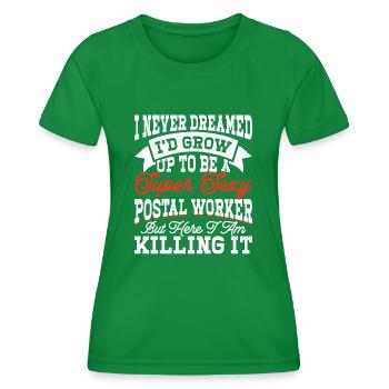 Briefträger Postbote - Frauen Funktions-T-Shirt - Kelly Green - Vorne - AI Model Female 172 dark (172cm)