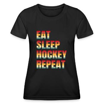 Hockey - T-shirt sport Femme - noir - Devant - AI Model Female 172 light (172cm)