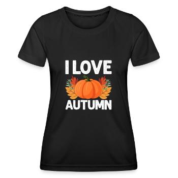 Automne - T-shirt sport Femme - noir - Devant - AI Model Female 172 light (172cm)