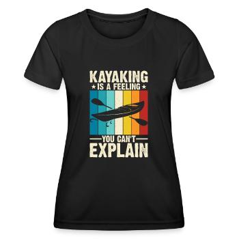Kajak Kajakfahrer Kajaker - Frauen Funktions-T-Shirt - Schwarz - Vorne - AI Model Female 172 light (172cm)
