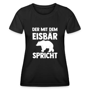 Eisbär Eisbären - Frauen Funktions-T-Shirt - Schwarz - Vorne - AI Model Female 172 light (172cm)
