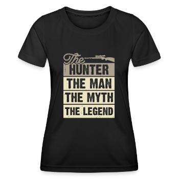 Jagen Jäger - Frauen Funktions-T-Shirt - Schwarz - Vorne - AI Model Female 172 light (172cm)