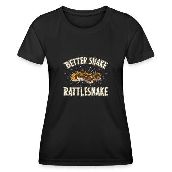 Better Shake Rattlesnake Snake Lover - T-shirt sport Femme - noir - Devant - AI Model Female 172 light (172cm)