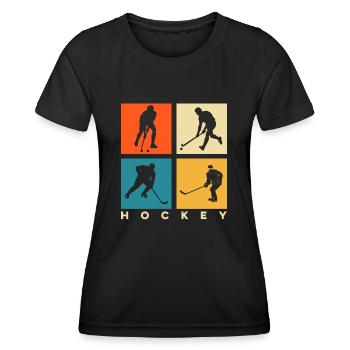 Hockey - T-shirt sport Femme - noir - Devant - AI Model Female 172 light (172cm)