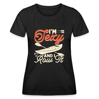 Kajak Kajakfahrer Kajaker - Frauen Funktions-T-Shirt - Schwarz - Vorne - AI Model Female 172 light (172cm)