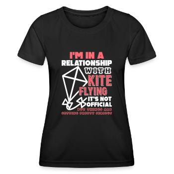 Kite Flying In A Relationship With Kite Flying - Women's Functional T-Shirt - black - Front - AI Model Female 172 light (172cm)